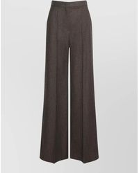 Max Mara - Virgin Wool High-Rise Straight-Leg Tailored Trousers - Lyst