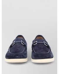Ferragamo - Boat Shoes Suede Metal Hardware Rubber Sole - Lyst