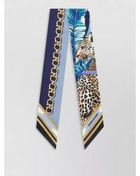 Ferragamo - Feline Silk Bandeau Rectangular Hair Scarf - Lyst