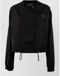Prada - Coat Long Sleeves Drawstring Hem Elastic Cuffs - Lyst