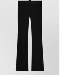 Courreges - Ribbed-Knit Capri Flared Trousers - Lyst