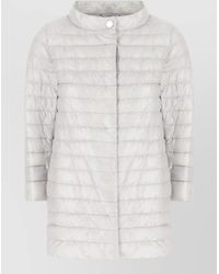 Herno - Longline Nylon Down Jacket Buttoned Cuffs - Lyst