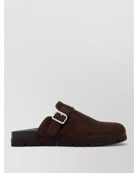 Prada - Suede Slippers - Lyst