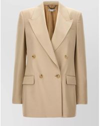 Stella McCartney - Viscose Double-Breasted Blazer - Lyst