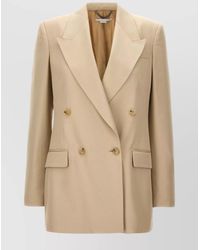 Stella McCartney - Viscose Double-Breasted Blazer - Lyst