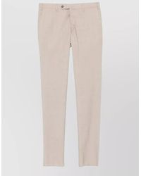 Incotex - Chino Trousers Straight Leg Crease Belt Loops - Lyst