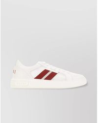 Bally - Leather And Mesh Sneakers With Contrast Stripes - Lyst