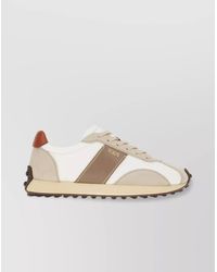 Tod's - Leather And Fabric Low-Top Sneakers - Lyst