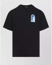 CASABLANCA - Cotton Logo Print Relaxed Fit Short Sleeve T-Shirt - Lyst