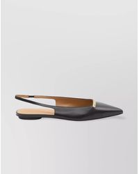 Tod's - Leather Pointed-Toe Slingback Ballerina Flats - Lyst
