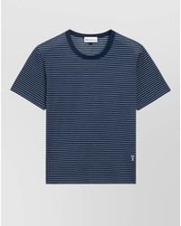 Ami Paris - Short Sleeves Striped T Shirt Round Neck - Lyst