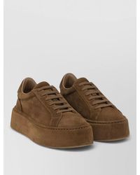 Casadei - Platform Lace Up Sneakers Suede Upper - Lyst