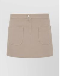 Courreges - High Waist Mini Skirt With Front Pockets - Lyst