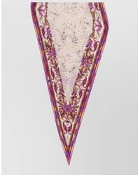 Pierre Louis Mascia - Silk Scarf Floral And Geometric Print - Lyst
