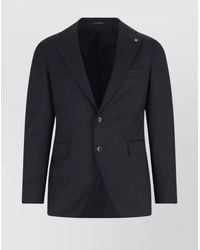 Tagliatore - Tailored Suit With Notch Lapel And Back Vent - Lyst