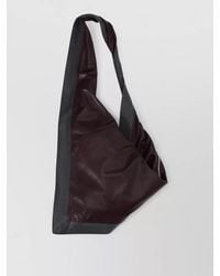 LA ROSE - Asymmetrical Slouchy Shoulder Bag Two Tone - Lyst