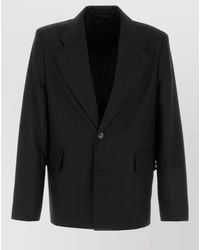 Séfr - Tailored Twill Blazer Long Sleeves Lapels Pockets - Lyst