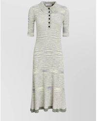 Proenza Schouler - Ribbed Texture Midi Length Short Sleeves Dress - Lyst