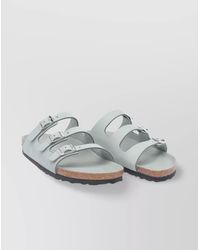 Birkenstock - Suede Leather Flat Sandals - Lyst