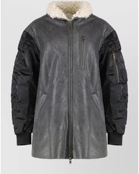 Isabel Marant - Oversized Evina Jacket Mixed Materials - Lyst