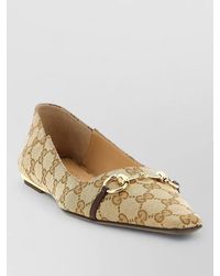 Gucci - Vittoria Gg Fabric Loafers Horsebit Detail - Lyst