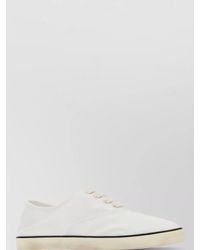 Miu Miu - Canvas Lace Up Low Top Sneakers - Lyst
