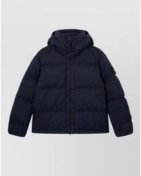 Stone Island - Hooded Jacket Quilted Texture Side Pockets - Lyst