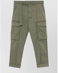 Balmain - Straight-Leg Cropped Trousers - Lyst