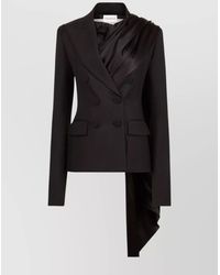 Nina Ricci - Wool Double-Breasted Draped Blazer - Lyst