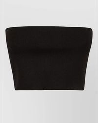 Liviana Conti - Viscose Bandeau Top Ribbed Strapless Design - Lyst