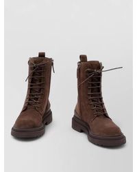 Brunello Cucinelli - Leather Ankle Boots - Lyst