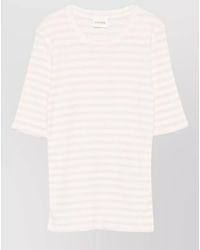 Closed - Slim Fit Striped Jersey Crew Neck Top - Lyst