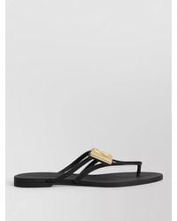 Dolce & Gabbana - Rubber Logo Thong Sandals - Lyst