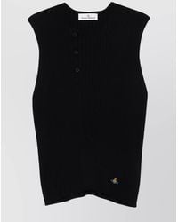 Vivienne Westwood - Cashmere Ribbed Sleeveless Crewneck Jumper - Lyst
