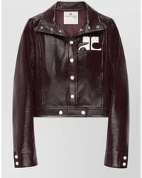 Courreges - Vinyl Coat Long Sleeves Pointed Collar - Lyst