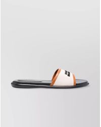 Isabel Marant - Leather Trim Logo Flat Sandals - Lyst