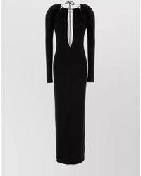 Marine Serre - Draped Cutout Jersey Maxi Dress - Lyst