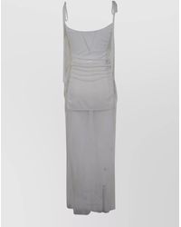 Paloma Wool - Zanic Backless Ruched Sheer Maxi Dress - Lyst