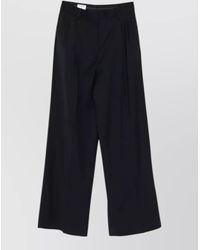 Filippa K - Darcey Wool Trousers Wide Leg Pleated - Lyst