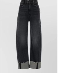 Mother - High-Rise Cropped Wide-Leg Denim Jeans - Lyst