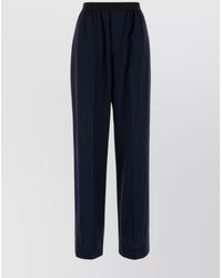 Balenciaga - Striped Wide Leg Trousers - Lyst