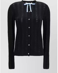 Marni - Silk Merino Wool Textured Knit Cardigan - Lyst