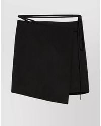 Sportmax - Wool Asymmetric Wrap Mini Skirt - Lyst