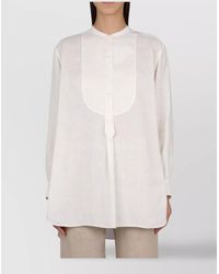 Aspesi - Linen Tunic Shirt - Lyst
