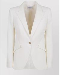 McQueen - Belted Wool Gabardine Jacket - Lyst