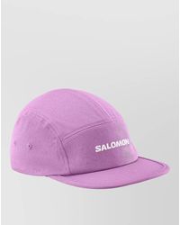 Salomon - Curved Brim Cap Panelled Design Logo - Lyst