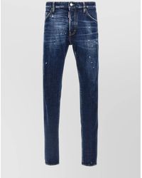 DSquared² - Stretch Denim Paint-Splatter Skinny Jeans - Lyst