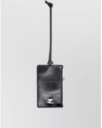 Courreges - Card Holder Naplack Design Strap Detail - Lyst