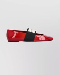 Givenchy - Patent Leather Squared Ballerina Shoes - Lyst
