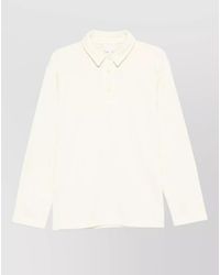 A.P.C. - Cotton Long-Sleeve Polo Shirt - Lyst